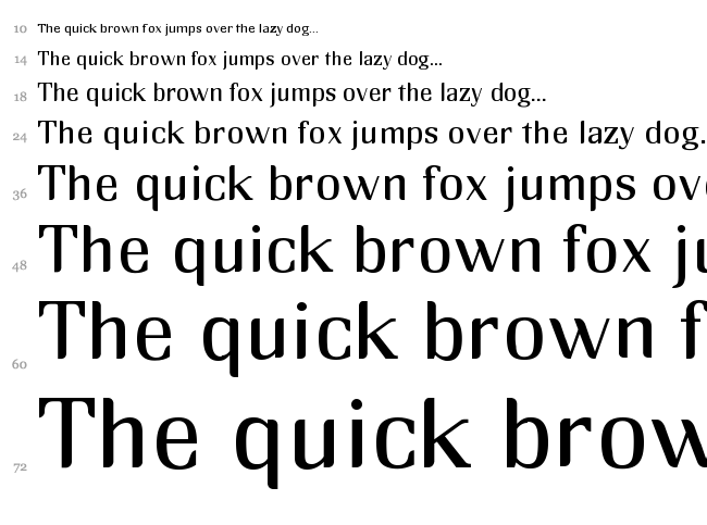 RM Midserif font waterfall