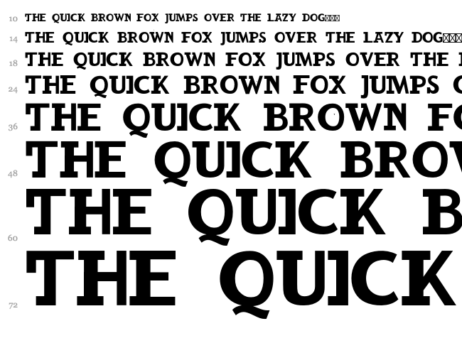 RockBuchet font waterfall
