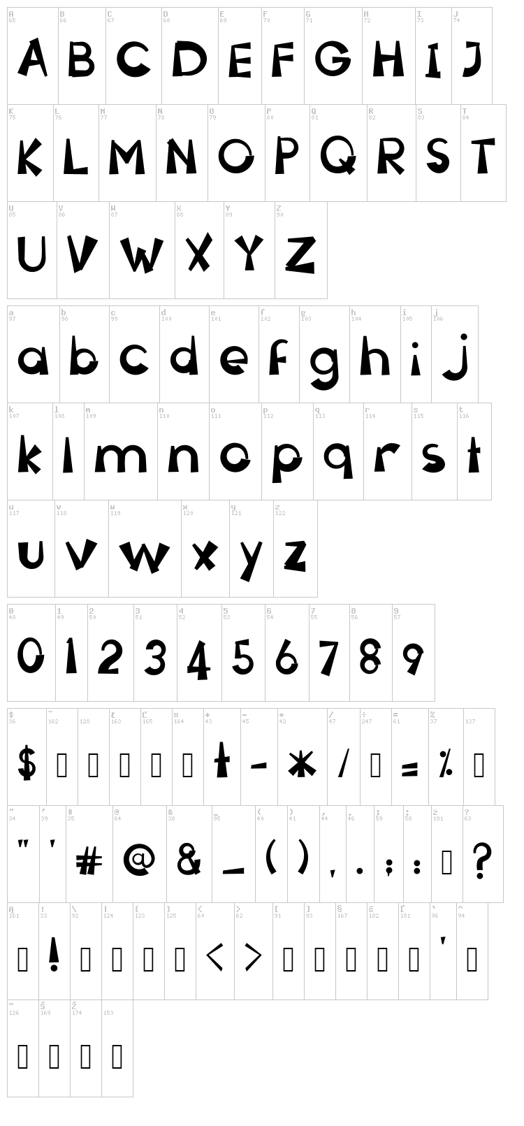 Senyum Sokmo Deh font map
