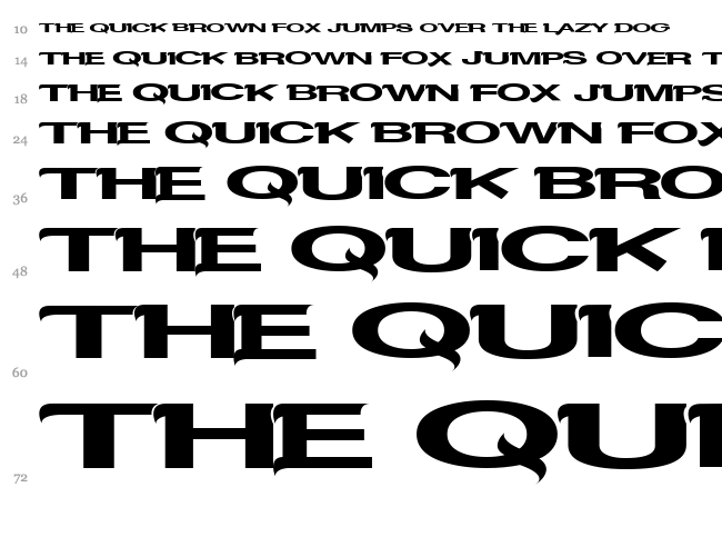 Serifvetika font waterfall