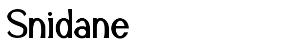 Snidane font