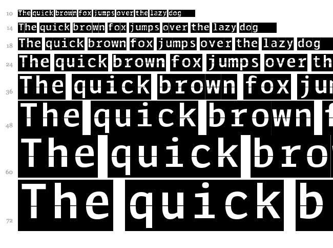 Solari font waterfall