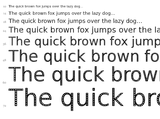 Spranq Eco Sans font waterfall