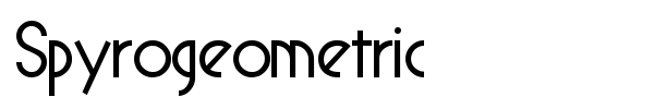 Spyrogeometric font