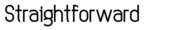 Straightforward font