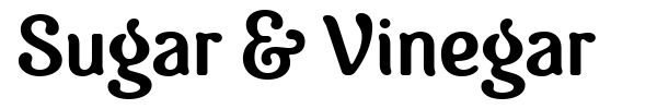 Sugar & Vinegar font