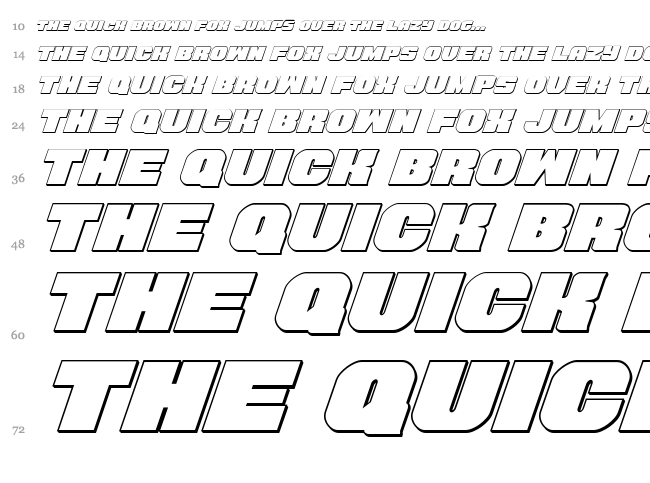 Tauro font waterfall
