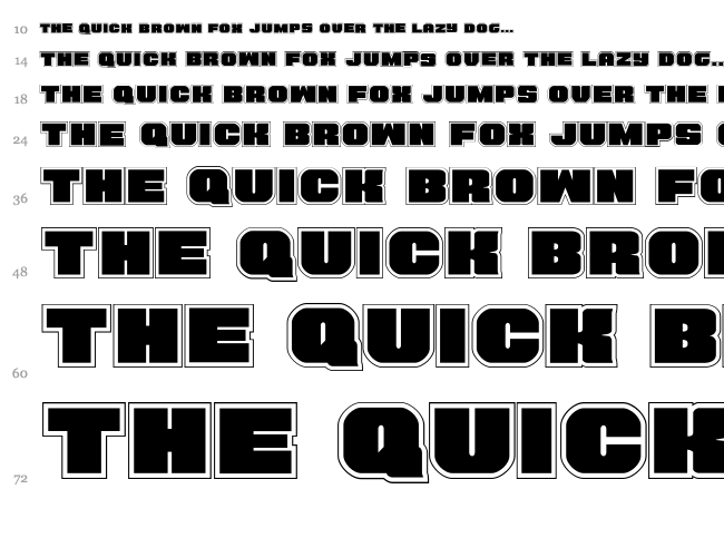 Tauro font waterfall
