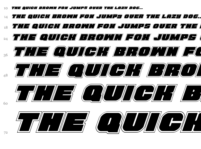 Tauro font waterfall