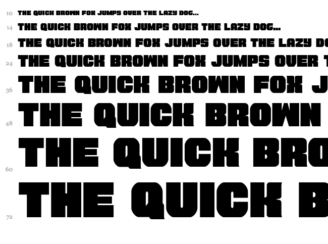 Tauro font waterfall