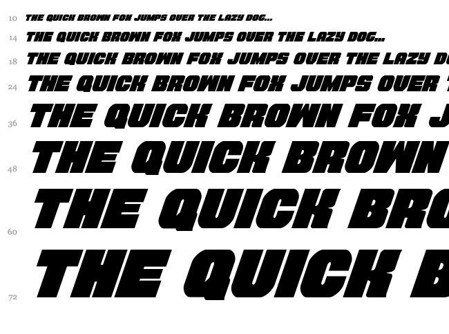 Tauro font waterfall