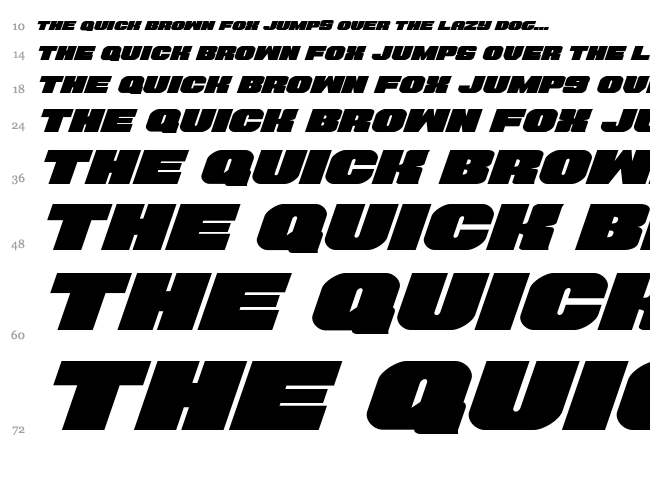 Tauro font waterfall