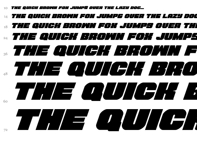 Tauro font waterfall