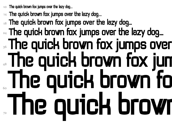 Tevegraphy font waterfall