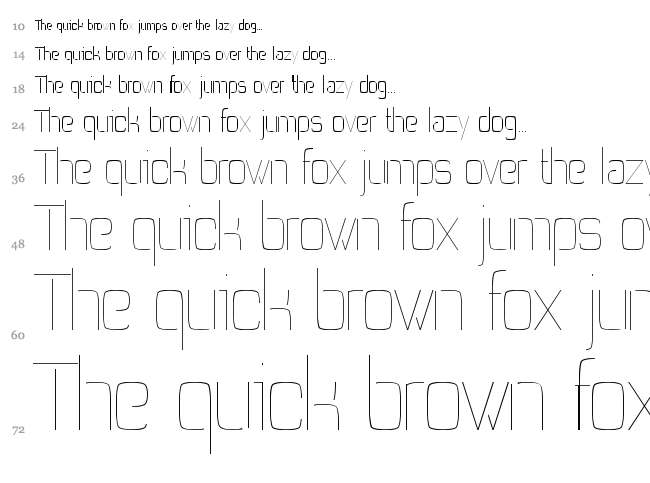Tevegraphy font waterfall