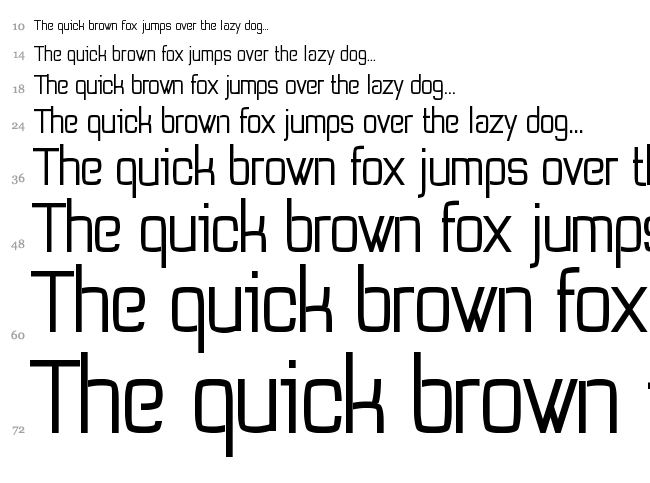 Tevegraphy font waterfall