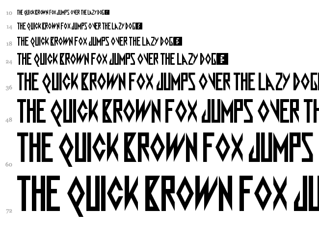 The Antenna font waterfall