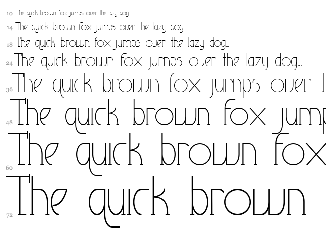 The Eighteenth Amendment font waterfall
