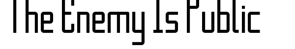 The Enemy Is Public font