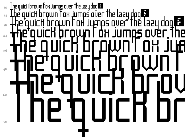 The Enemy Is Public font waterfall
