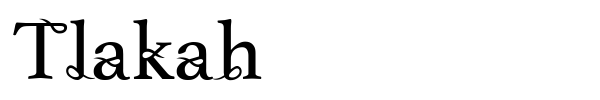 Tlakah font