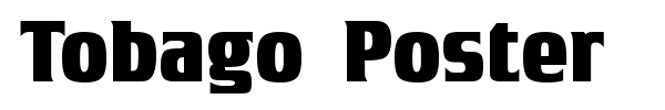 Tobago Poster font preview