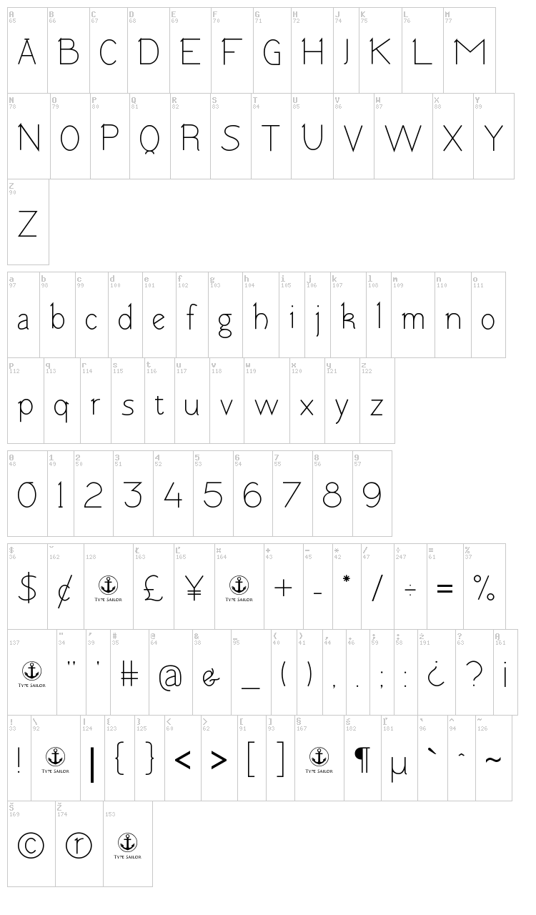 Tomsk font map