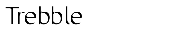 Trebble font