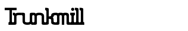 Trunkmill font