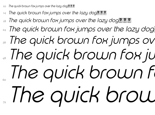 Typo Round font waterfall