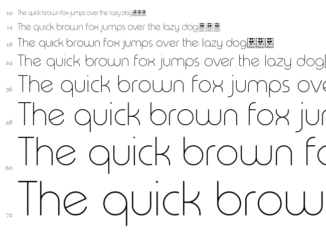 Typo Round font waterfall