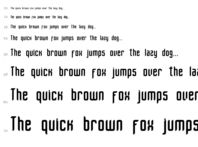 Unik Type font waterfall