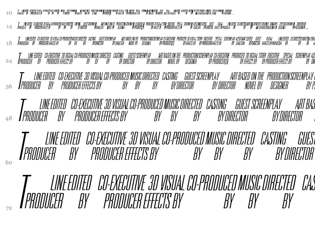 Universal Accreditation font waterfall