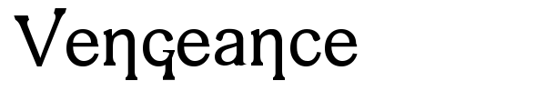 Vengeance font