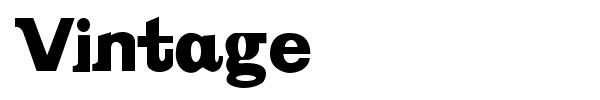Vintage font preview