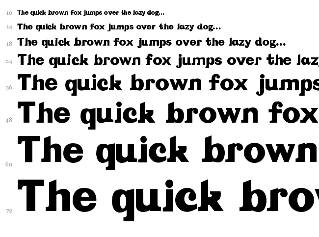 Vintage font waterfall