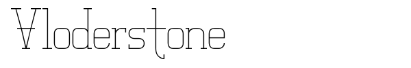 Vloderstone font