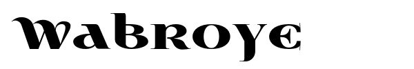 Wabroye font