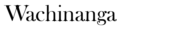 Wachinanga font preview