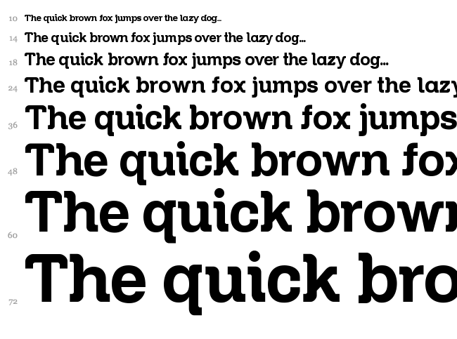 Zil Semi Slab font waterfall