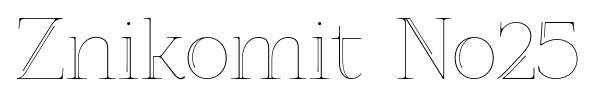 Znikomit No25 font