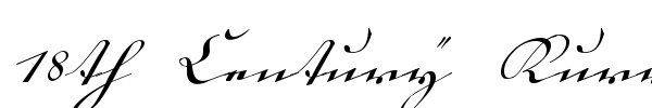 18th Century Kurrent font