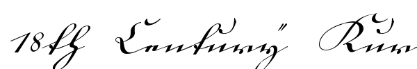 18th Century Kurrent font preview