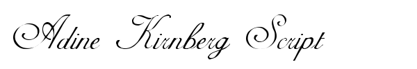 Adine Kirnberg Script font