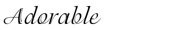 Adorable font