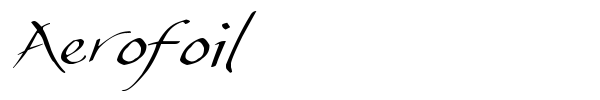 Aerofoil font