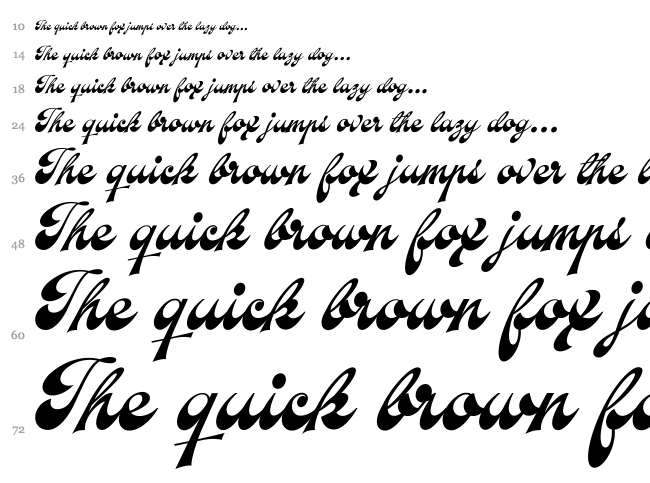 Aerofoil font waterfall