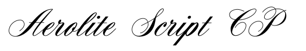 Aerolite Script CP font preview