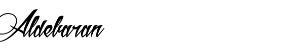 Aldebaran font