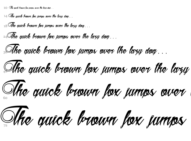 Aldebaran font waterfall